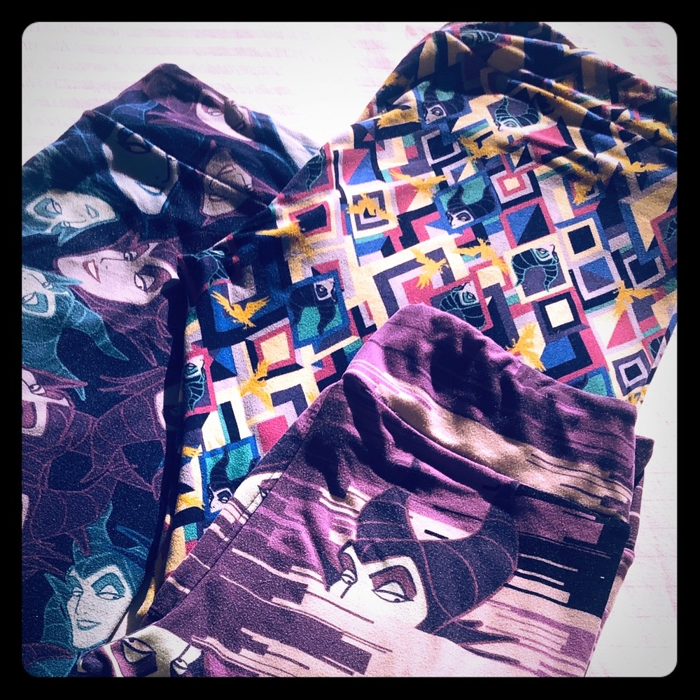 LULAROE Unicorn leggings Disney Villain Maleficent
